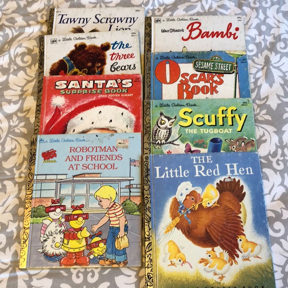 Golden Books 8 titles printed in the 70’s to 80’s